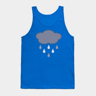 Stormy Day Rain Cloud in Light Blue Tank Top